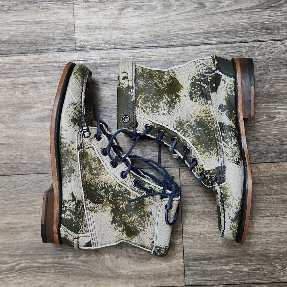 Sebago Kowloon Boots Sz Women's 5 M Camo Leather Combat Boots - Picture 7 of 10